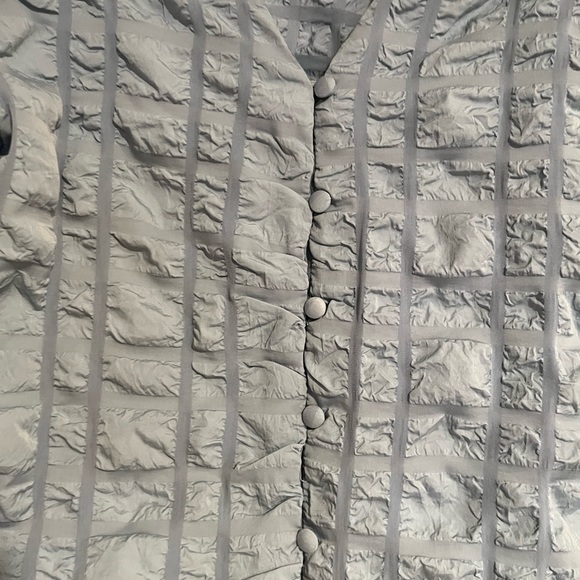 NWOT - ASOS Long Sleeve Textured Top with Button Front - Picture 8 of 8